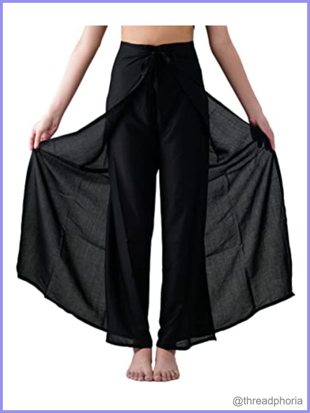 Women's Wrap Palazzo Pants Rayon Hippie Boho Wide Leg Yoga